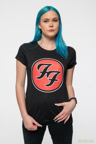 Foo Fighters: Ladies T-Shirt: FF Logo (Black) (Medium)