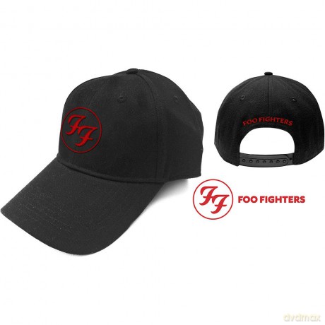 Foo Fighters: Unisex Baseball Cap: Red Circle Logo (Black)