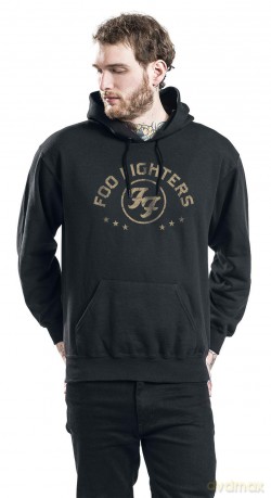 Foo Fighters: Unisex Pullover Hoodie: Arched Stars (Black) (Small)