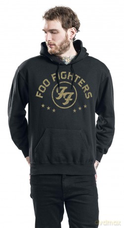Foo Fighters: Unisex Pullover Hoodie: Arched Stars (Black) (Small)