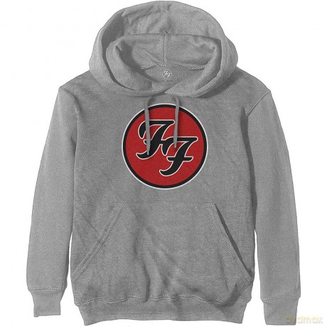 Foo Fighters: Unisex Pullover Hoodie: FF Logo (Grey) (Small)