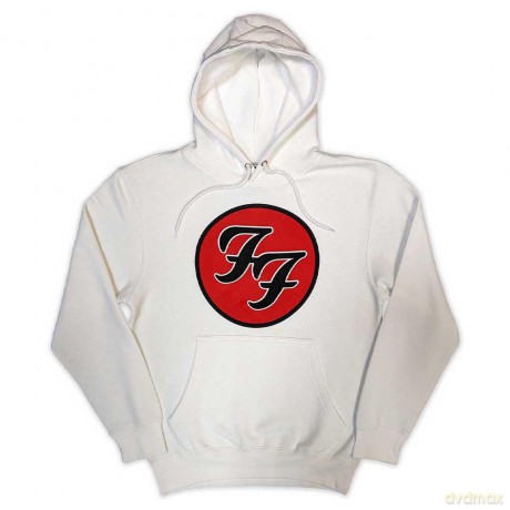 Foo Fighters: Unisex Pullover Hoodie: FF Logo (White) (Large)