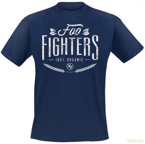 Foo Fighters: Unisex T-Shirt: 100% Organic (Navy Blue) (Medium)