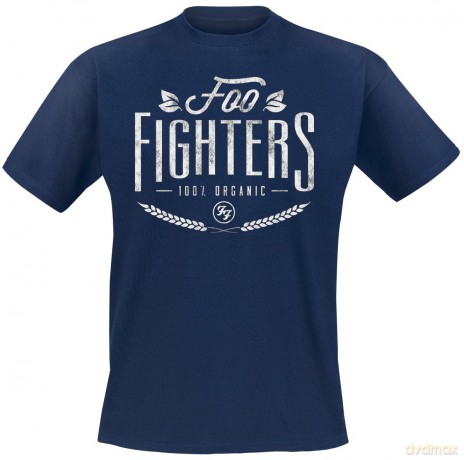 Foo Fighters: Unisex T-Shirt: 100% Organic (Navy Blue) (Medium)