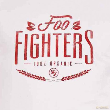 Foo Fighters: Unisex T-Shirt: 100% Organic (White) (Ex-Tour) (X-Small)