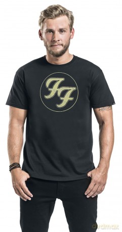 Foo Fighters: Unisex T-Shirt: Distressed FF Logo (Black) (Medium)