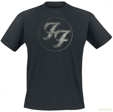 Foo Fighters: Unisex T-Shirt: Distressed FF Logo (Black) (Small)