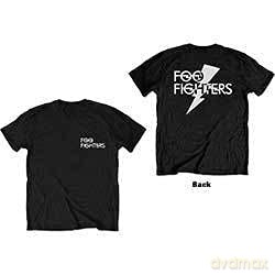 Foo Fighters: Unisex T-Shirt: Flash Logo (Black) (Back Print) (Large)