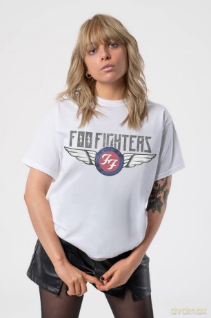 Foo Fighters: Unisex T-Shirt: Flash Wings (White) (XXXX-Large)