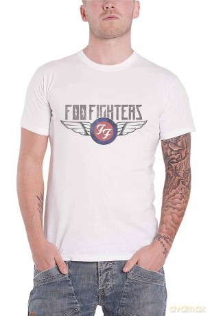 Foo Fighters: Unisex T-Shirt: Flash Wings (White) (XXXXX-Large)