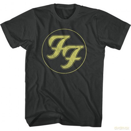 T: Foo Fighters Unisex T-Shirt: Gold FF Logo (Charcoal Grey) (Medium)
