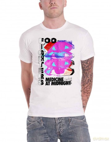 Foo Fighters: Unisex T-Shirt: Medicine At Midnight Tilt (White) (Small)