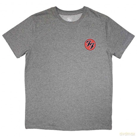 Foo Fighters: Unisex T-Shirt: Mini FF Logo (Grey) (Large)