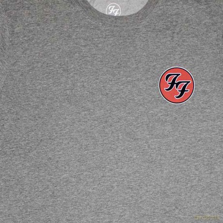 Foo Fighters: Unisex T-Shirt: Mini FF Logo (Grey) (Large)