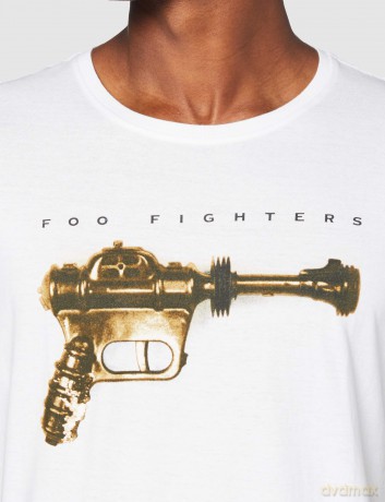 Foo Fighters: Unisex T-Shirt: Ray Gun (White) (Large)