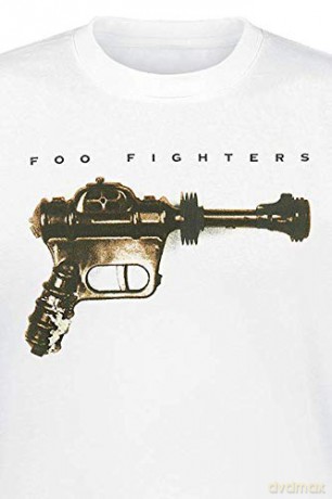 Foo Fighters: Unisex T-Shirt: Ray Gun (White) (Small)