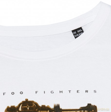 Foo Fighters: Unisex T-Shirt: Ray Gun (White) (XX-Large)