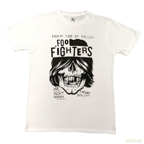 Foo Fighters: Unisex T-Shirt: Roxy Flyer (White) (X-Large)