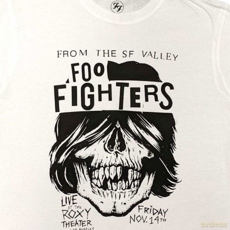 Foo Fighters: Unisex T-Shirt: Roxy Flyer (White) (XX-Large)