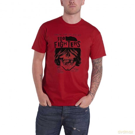 Foo Fighters: Unisex T-Shirt: SF Valley (Red) (Small)