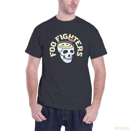 Foo Fighters: Unisex T-Shirt: Skull Cocktail (Heather) (Ex-Tour) (Medium)