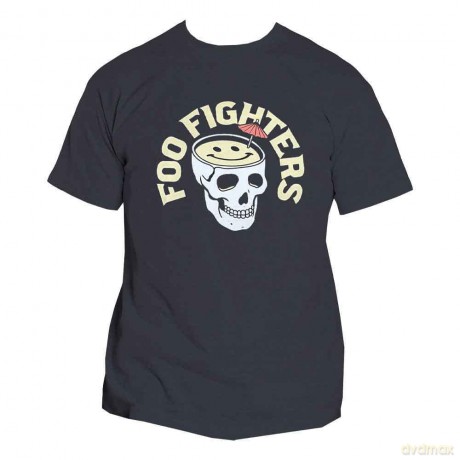 Foo Fighters: Unisex T-Shirt: Skull Cocktail (Heather) (Ex-Tour) (Small)