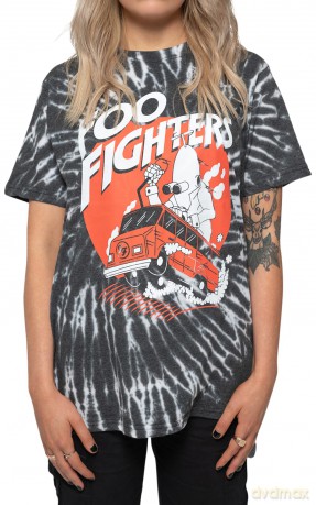 Foo Fighters: Unisex T-Shirt: Speeding Bus (Black) (Wash Collection) (Medium)
