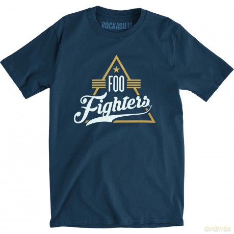 Foo Fighters: Unisex T-Shirt: Triangle (Navy Blue) (Large)