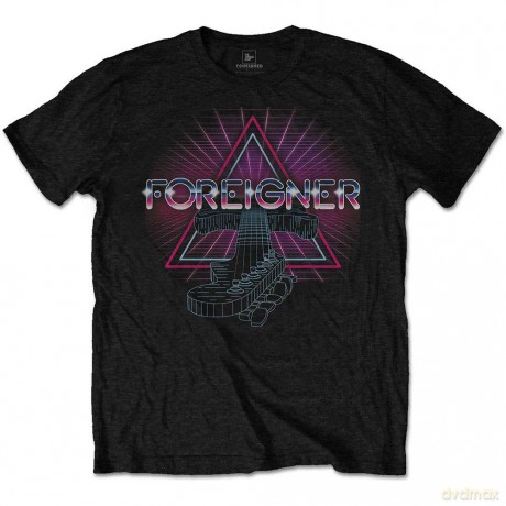 Foreigner: Men's Tee: Neon Guitar (Medium)