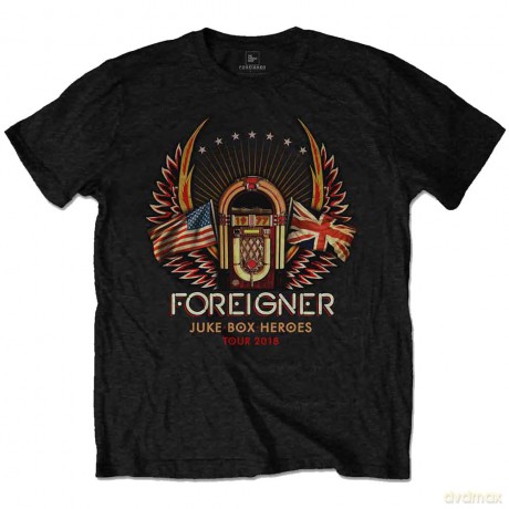 Foreigner: Unisex T-Shirt: Eagle (Black) (Medium)