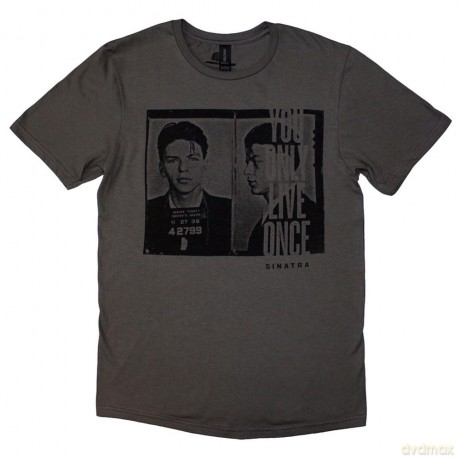 Frank Sinatra: Unisex T-Shirt: Mugshot (Charcoal Grey) (Medium)
