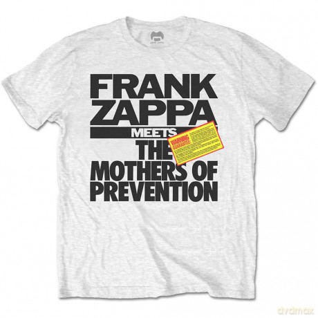 Frank Zappa: Unisex T-Shirt: The Mothers of Prevention (White) (X-Large)