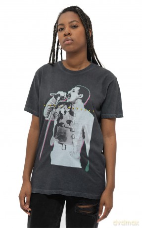 Freddie Mercury: Unisex T-Shirt: Glow (Black) (Wash Collection) (XX-Large)