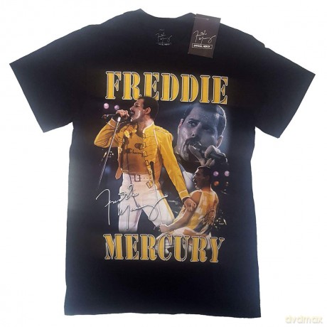 Freddie Mercury: Unisex T-Shirt: Live Homage (Black) (Small)
