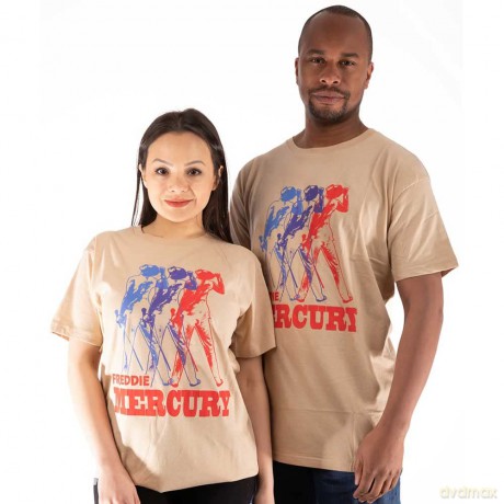 Freddie Mercury: Unisex T-Shirt: Multicolour Photo (Sand) (XX-Large)