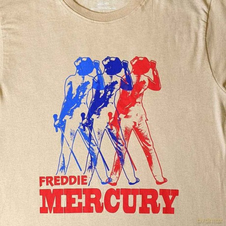 Freddie Mercury: Unisex T-Shirt: Multicolour Photo (Sand) (XX-Large)