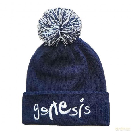 Genesis: Unisex Bobble Beanie Hat: Logo (Navy Blue)