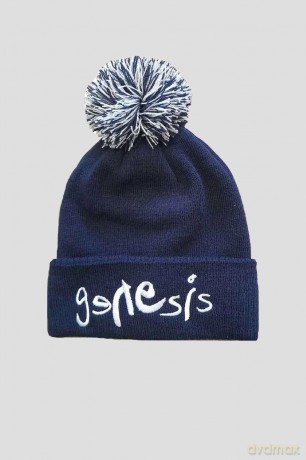 Genesis: Unisex Bobble Beanie Hat: Logo (Navy Blue)