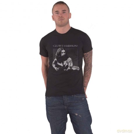 George Harrison: Men's Tee: Live Portrait (Medium)