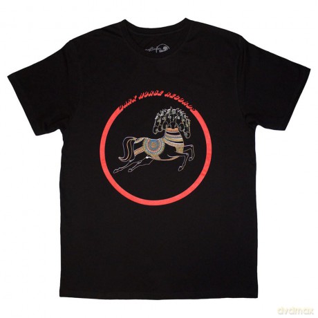 George Harrison: Unisex T-Shirt: Dark Horse Logo (Black) (Back Print) (Large)
