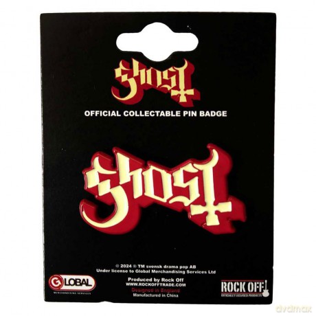 Ghost: Pin Badge: Logo Red Shadow