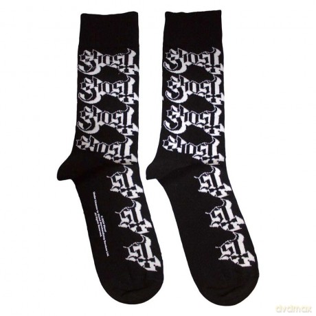 Ghost: Unisex Ankle Socks: Logo Pattern (Black) (UK Size 7 - 11)