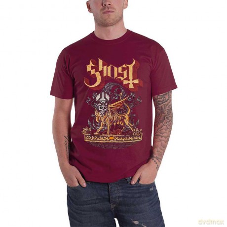 Ghost: Unisex T-Shirt: Firemilk (Maroon Red) (X-Large)