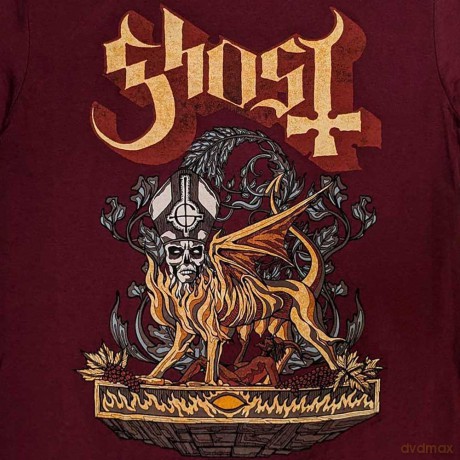Ghost: Unisex T-Shirt: Firemilk (Maroon Red) (X-Large)