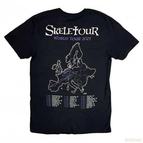 Ghost: Unisex T-Shirt: Skeleta Album Cover '25 Tour Dates (Black) (Back Print) (Medium)