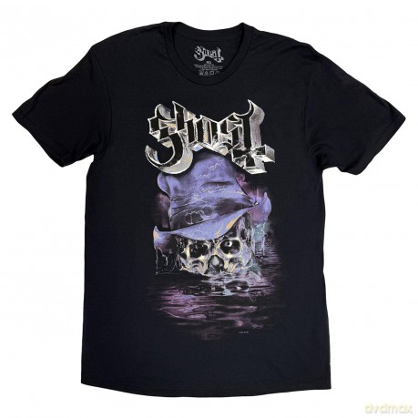 Ghost: Unisex T-Shirt: Skeletour Admat '25 Tour Dates (Black) (Back Print) (X-Large)
