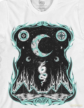 Gojira: Unisex T-Shirt: Dragons Dwell (White) (X-Large)