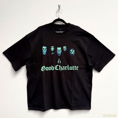 Good Charlotte: Unisex Oversized Boxy T-Shirt: Generation Rx Skulls (Black) (XX-Large)
