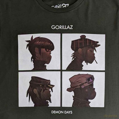 Gorillaz: Ladies Crop Top: Demon Days (Green) (Large)