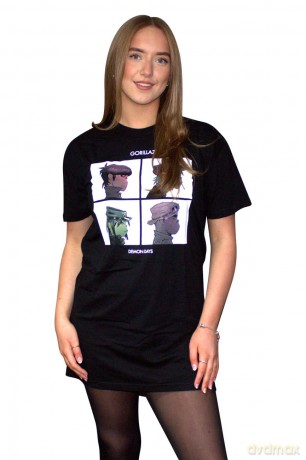 Gorillaz: Ladies T-Shirt Dress: Demon Days (Black) (Small)